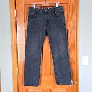 Harley Davidson Mens Black Jeans 34x30